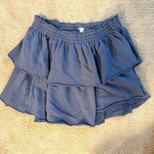 Aerie Ruffle Blue Mini Skirt